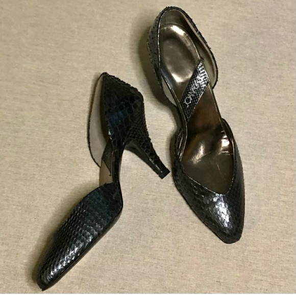 JOAN & DAVID Pewter D'Orsay Heels Sz 7.5NWOB! - Picture 2 of 8